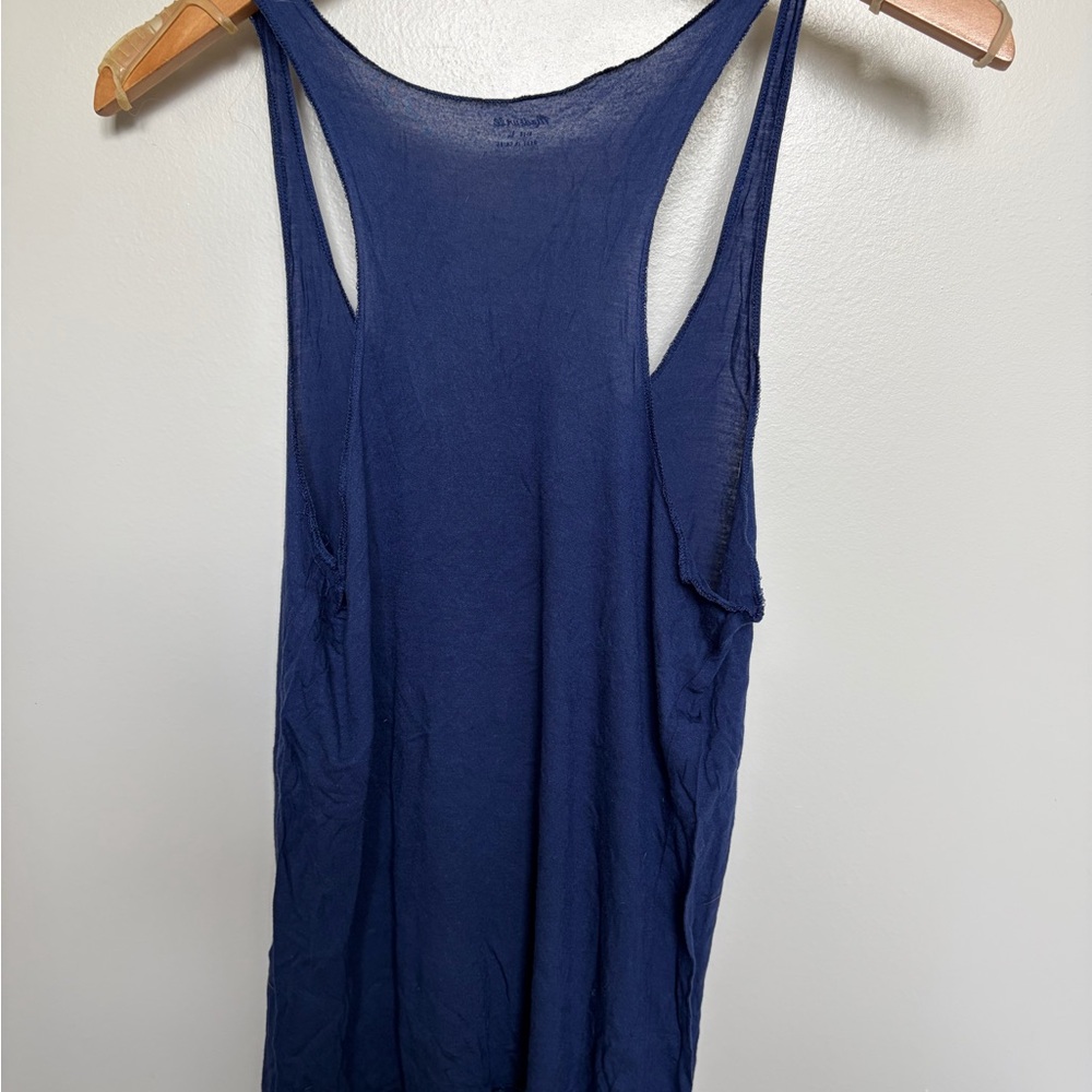 Madewell Deep Navy Ribbed Racerback Tank - Picture 3 of 3